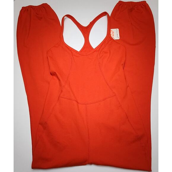 Free People Fiery Red Jumpsuit - Picture 5 of 10